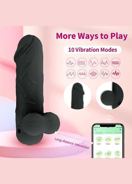 Реалистичный смарт мини-вибратор для клитора Love Spouse черный – Смарт вибраторы No Brand (370611740)