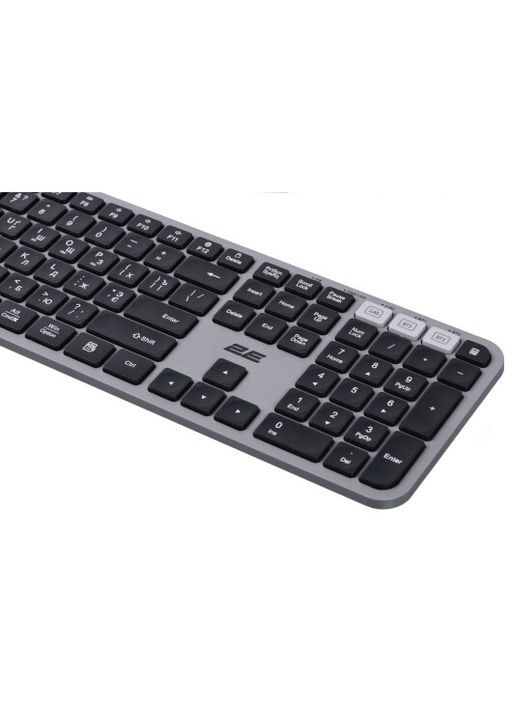 Клавіатура KS240 WL BT EN/UKR Grey (-KS240WG_UA) 2E (360423812)