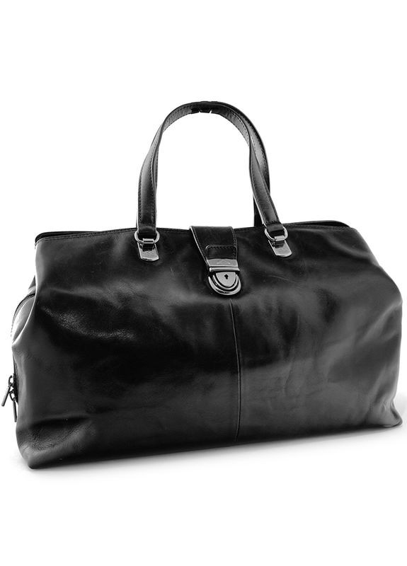 Чорна шкіряна сумка-саквояж- Італія Italico 8320L nero Tony Perotti (303830419)