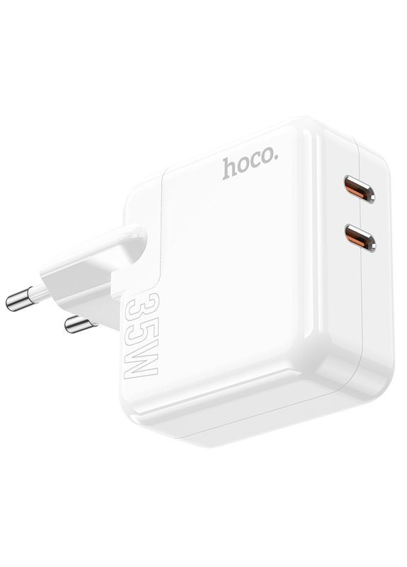 Зарядний пристрій із швидкою зарядкою C110A |2Type-C, PD35W| Білий Hoco (337350819)