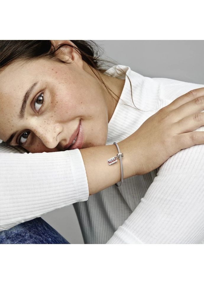 Срібний шарм Пандора "Музична касета" Вартові галактики 792564C01 Kabluchka (355345608)