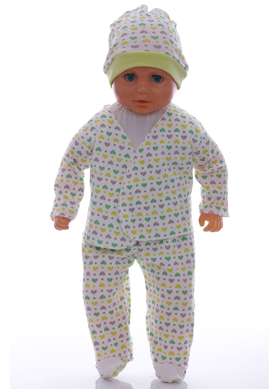 Білий комплект для хлопчика трикотажний в коробці bebellove білий 62 см (40171) BABYKROHA