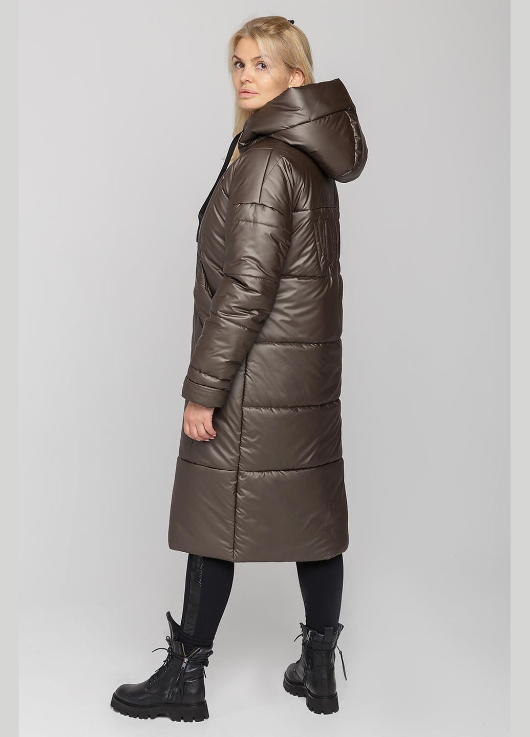 Кофейное зимнее Пальто Климента (01169-brown46) MioRichi