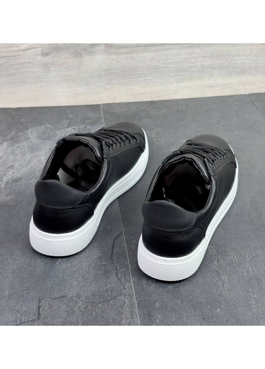 Черные кеды натуральная кожа осень-весна Україна