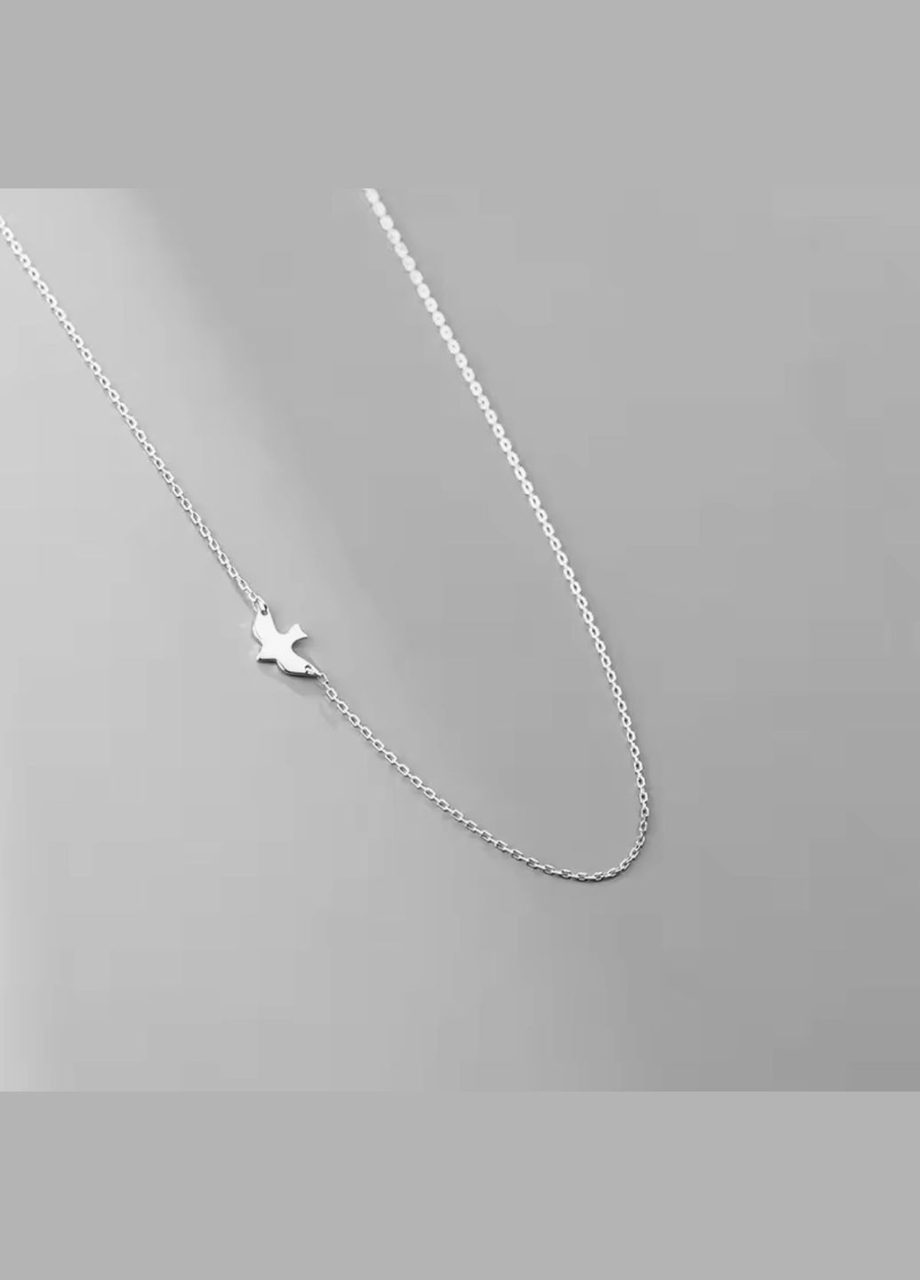 Серебряное колье "Птичка" покрыта родием Family Jewelry House (322648774)