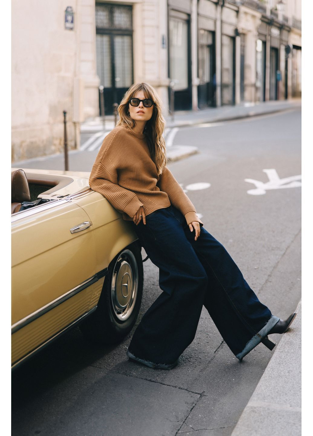 Бежевий демісезонний светр різна в'язка Sage