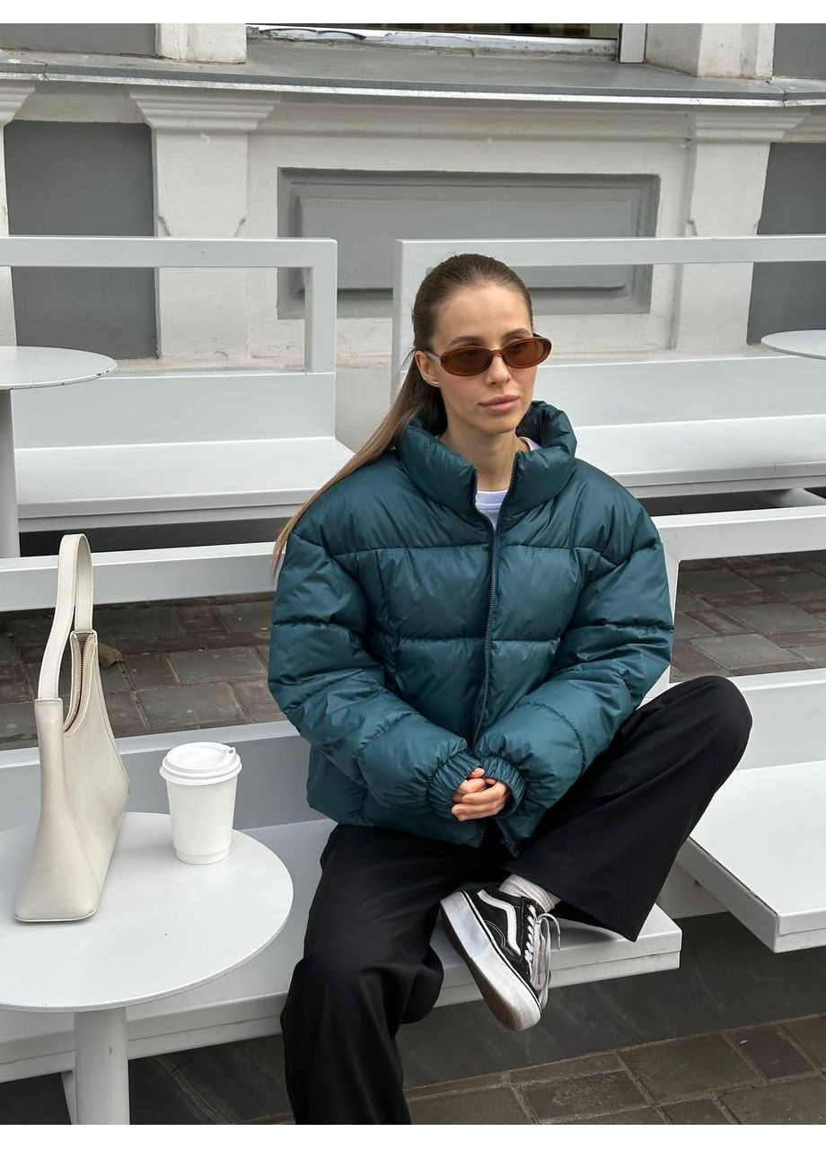 Смарагдова демісезонна жіноча куртка Asi.Store.ua