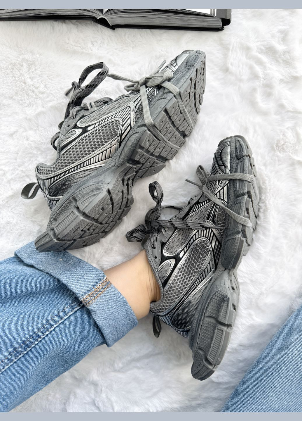 Кроссовки женские и мужские Balenciaga 3XL Grey | Баленсиага 3ХЛ серые No Brand серые демисезоны (341264131)