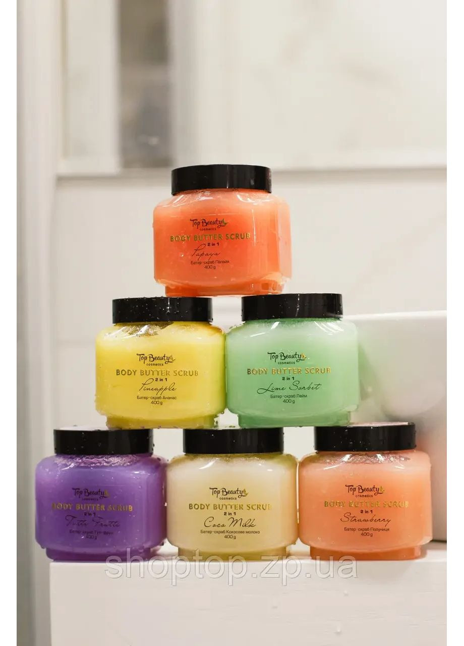 Баттер-скраб клубника Body Butter Scrub 400 мл Top Beauty (365878376)