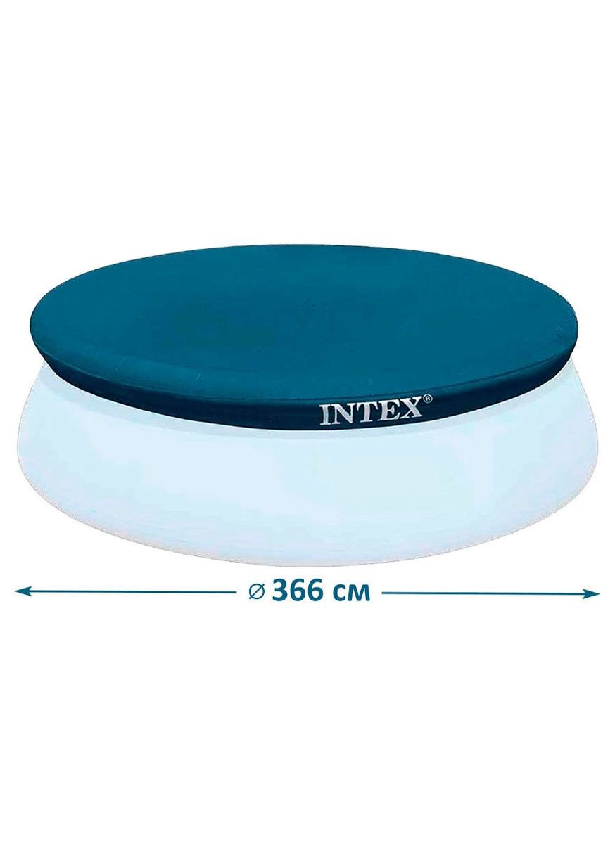 Тент покрытия для бассейна с надувным кольцом 366 см синий Intex (330776417)