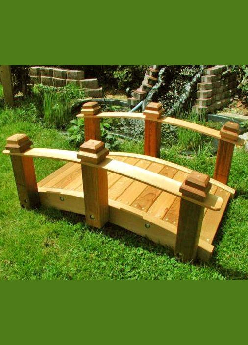 Садовий місток з дерева Ателарі сієна (МОС-001105) No Brand (328960102)