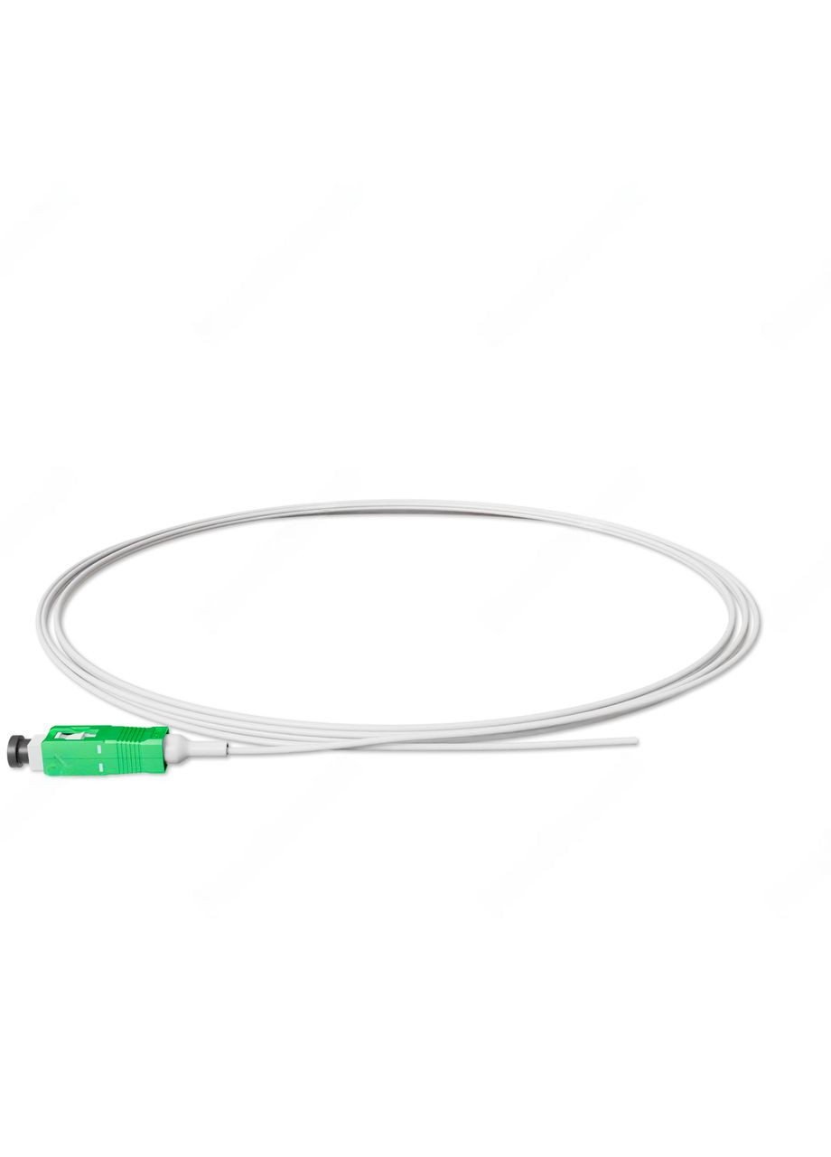 Пігтейл оптичний LC/UPC Білий LSZH, Singlemode G.652.D (SM), Simplex, 0,9мм - 1,5 м NanoConnect (299337758)