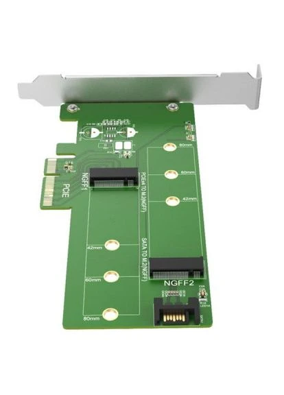 Контроллер Multi-Size PCIex4 & SATA to M.2 (M-Key or B-key) KT015 SSD (45774) Maiwo (395713410)
