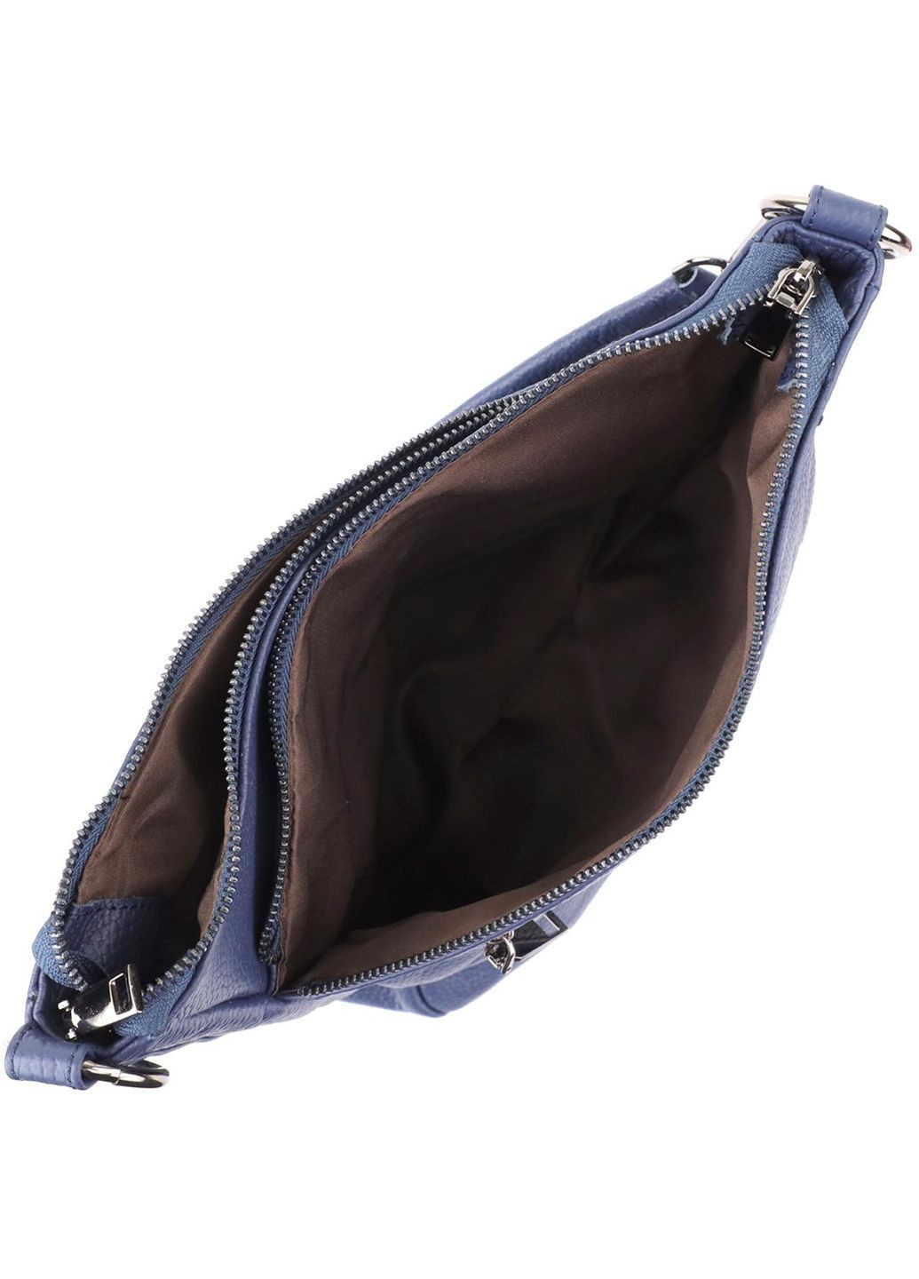 Сумка кросс-боди на плечо из натуральной кожи женская средняя Синий 40343 Vintage (361970382)