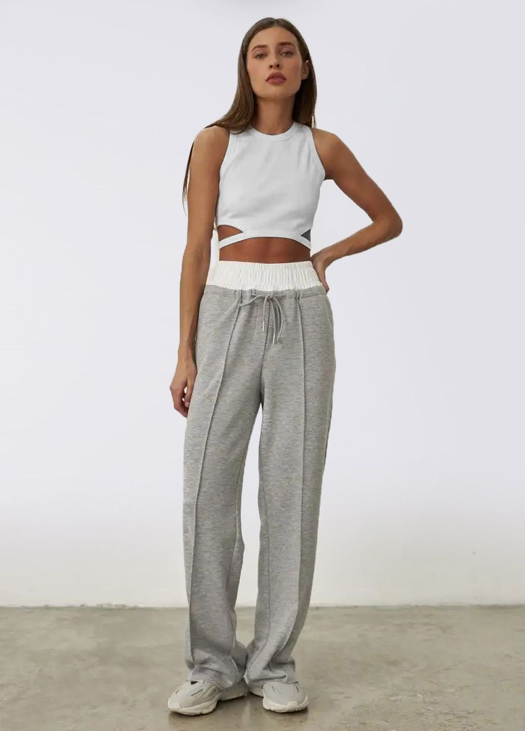 Бавовняний топ з вирізами Egostyle (338626559)