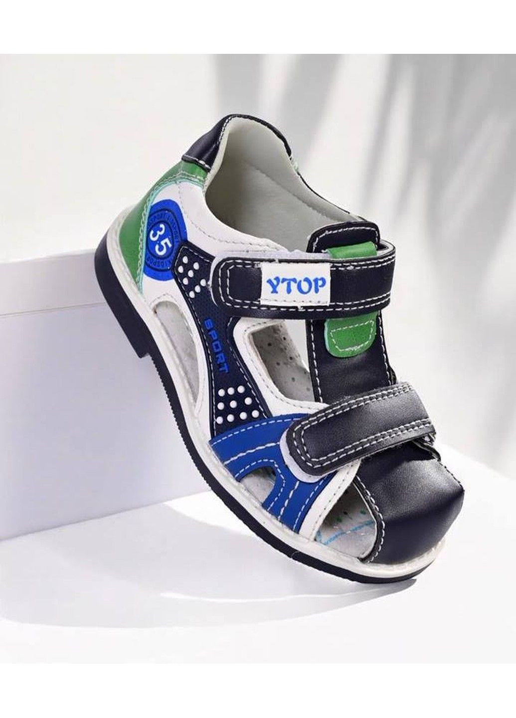 Темно-синие босоножки детские ytop темно-синие (1960-7) Y Top