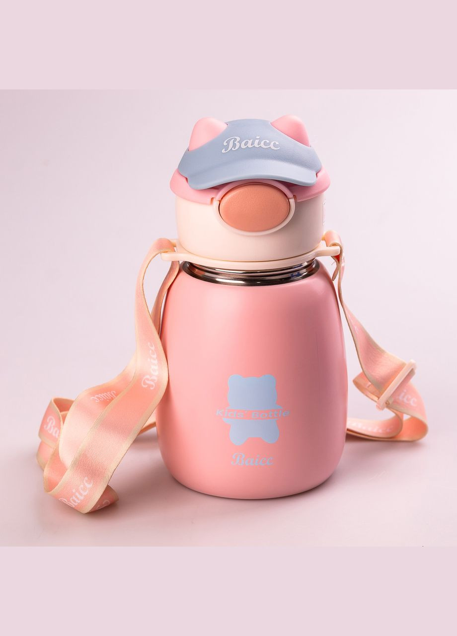 Термос дитячий з поїльником 500ml термос Рожевий Happy Life (315636675)