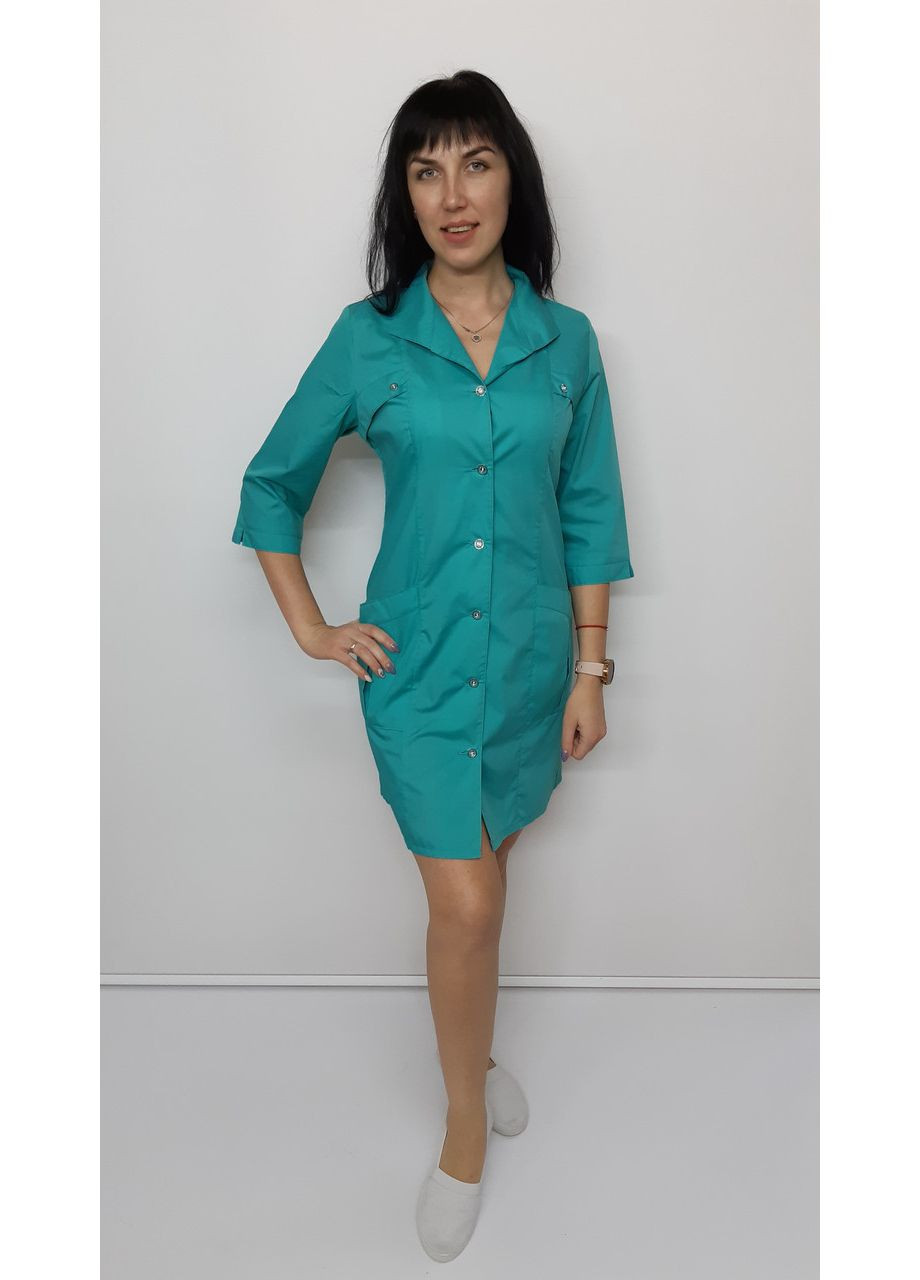 Медичний жіночий халат Жіноча бавовна три чверті рукав 46, No Brand (361360183)