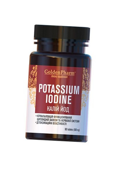 Йодид калия, Potassium Iodine, 90таб (36519023) Golden Pharm (322725159)
