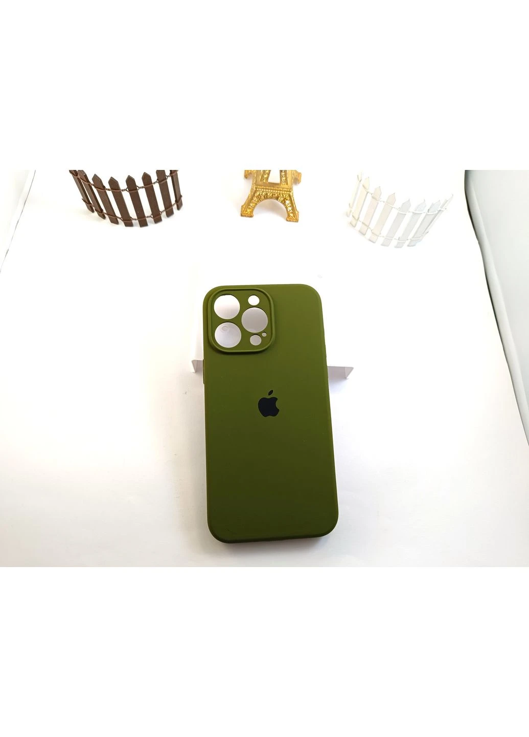 Чехол для iPhone 15 Pro Max ХАКИ (12 Army green), силиконовый чехол на iPhone 15 Pro Max Silicone Case (396508556)