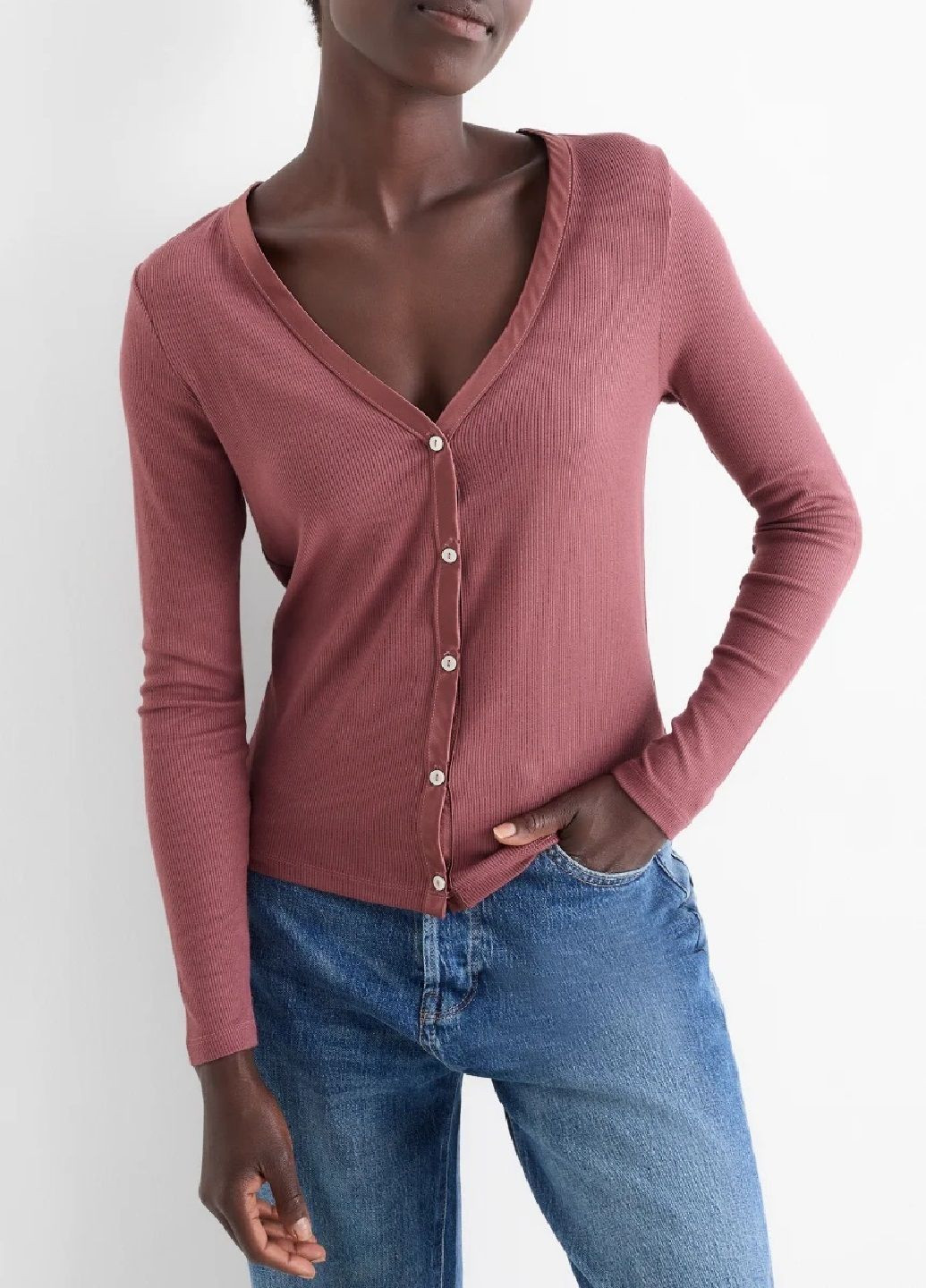 Темно-розовый демисезонный кардиган C&A