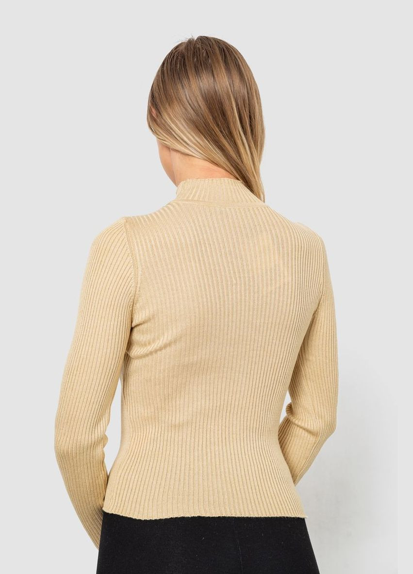 Водолазка жіноча в рубчик, колір теракотовий, 214R91306 Ager (301211940)