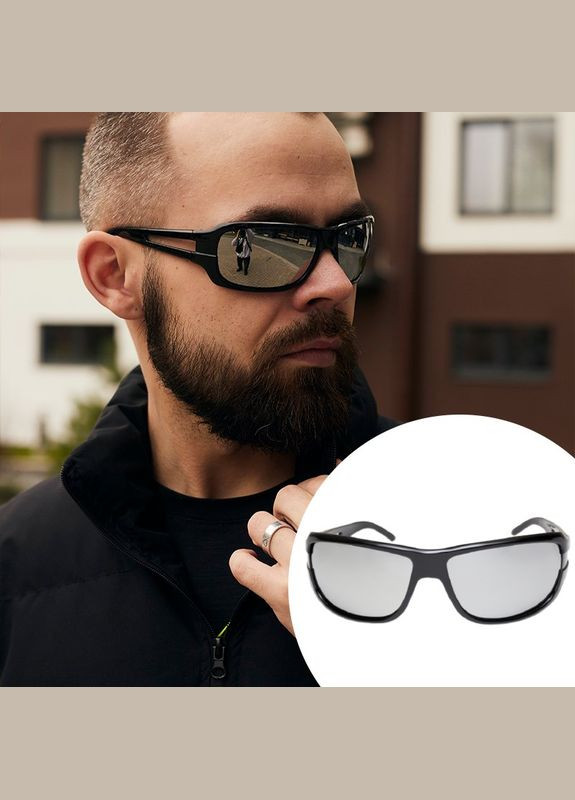Спортивні чоловічі сонцезахисні окуляри МТ007 Black Matrix (290254656)