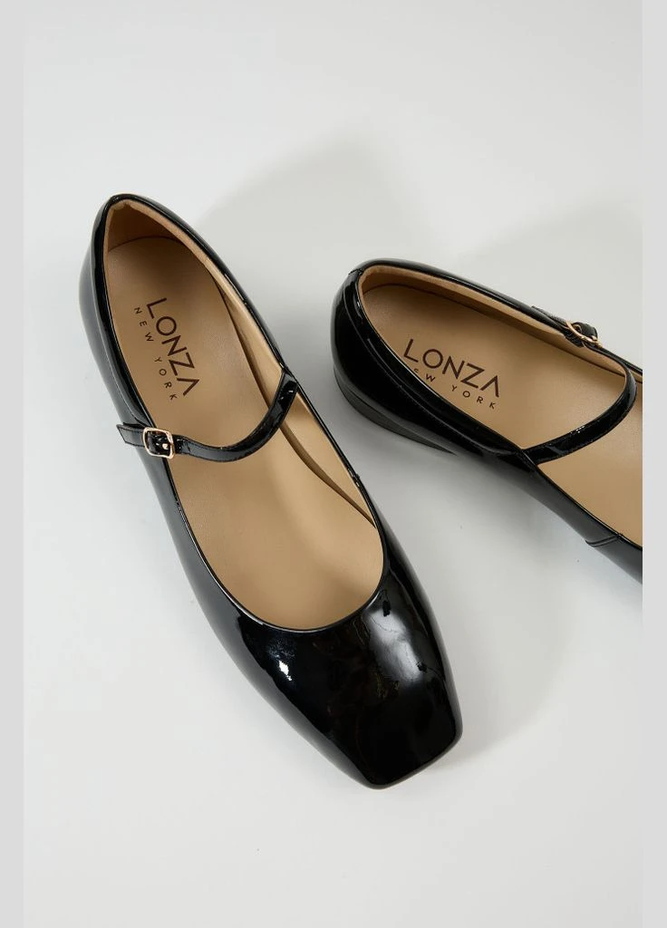 Жіночі балетки 192703 Lonza | чорні натуральна шкіра (300841815)