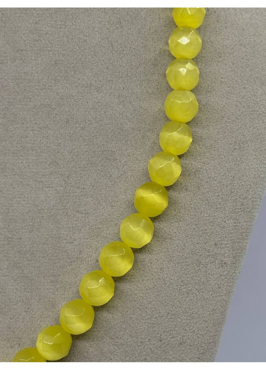 Намисто з котячого ока 40 см Жовтий No Brand (368561638)