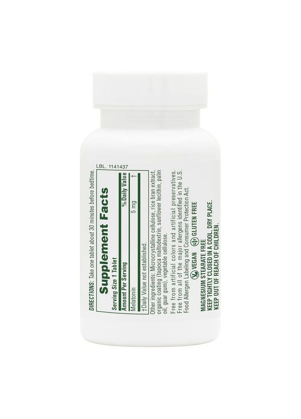 Натуральная добавка Fast Acting Melatonin 5 mg, 90 таблеток Natures Plus (293342940)