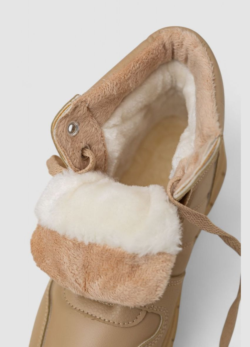 Кроссовки женские зимние на меху Ager 248RMB03 бежевые демисезоны (339597322)