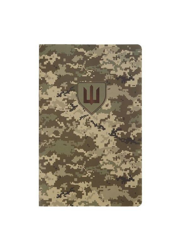 Блокнот А5, 64 страницы в клетку, гибкая обложка из синтетического камня MILITARY PIXEL BM.295190-04 Buromax (324433130)