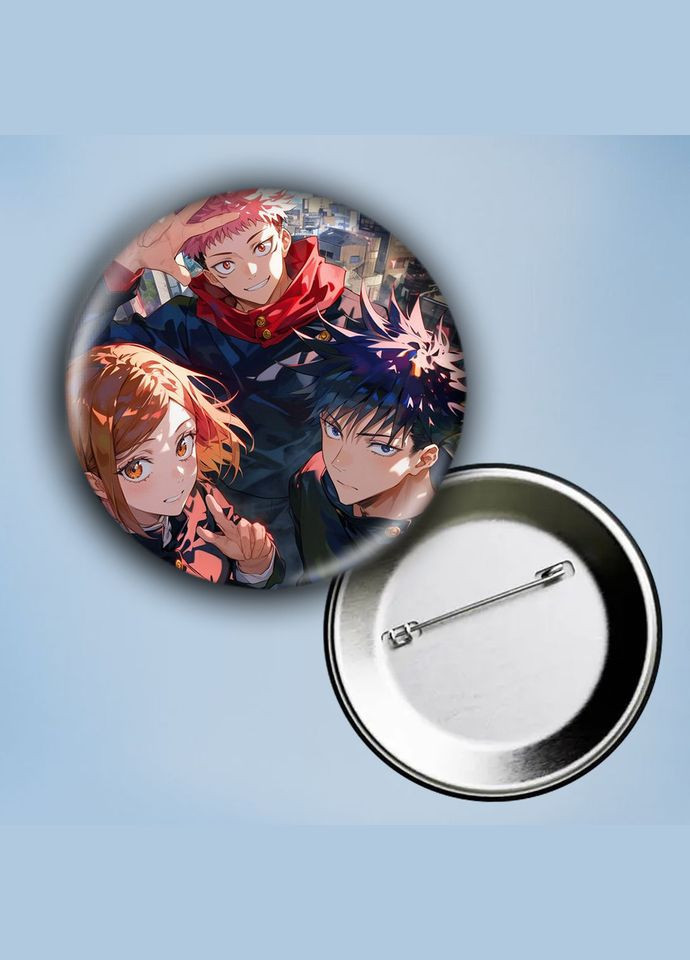 Значок на булавці Аніме Магічна битва #12 металевий 56 мм No Brand (304505797)