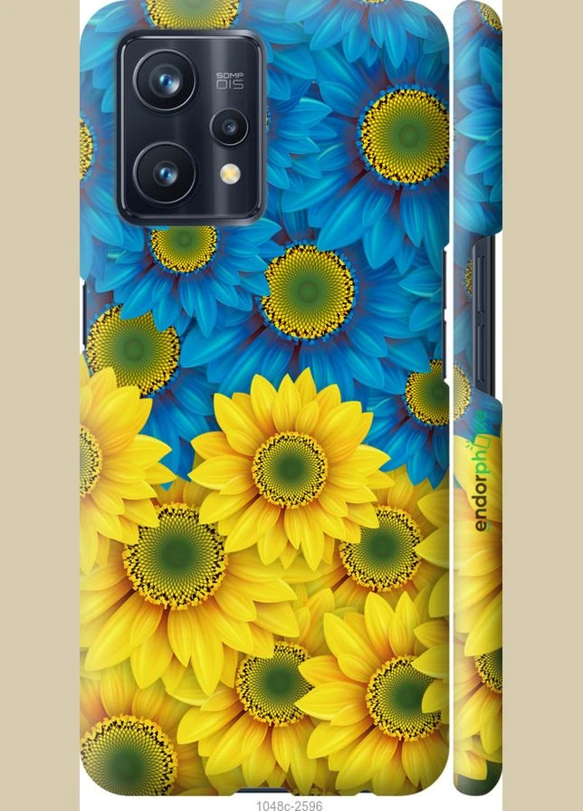 Чехол на Realme 9 Жёлто-голубые цветы "1048m-2866-70447" Endorphone (387717864)