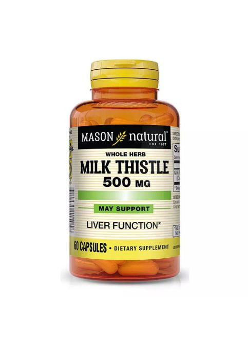 Milk Thistle 500 mg 60 Caps Mason Natural (288050750)