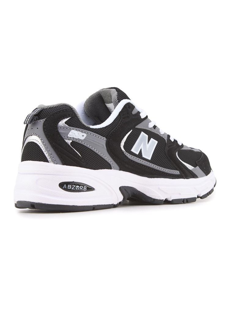 КРОСІВКИ ЖІНОЧІ NEW BALANCE 530 CLASSIC BLACK GREY НЬЮ БЕЛАНС 530 No Brand сірі демісезони (368887983)