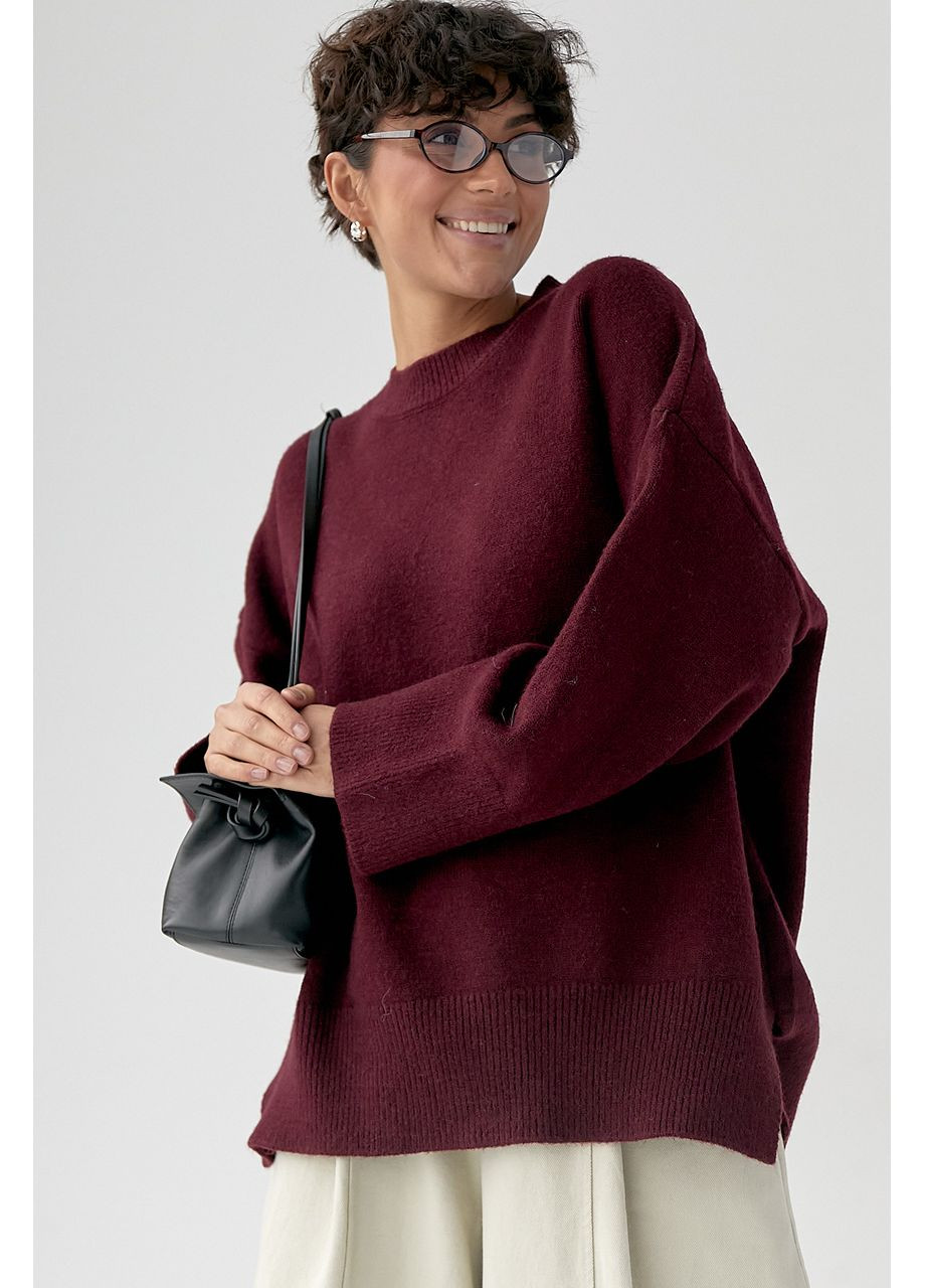 Свободный вязаный джемпер с разрезами Lurex (371334068)