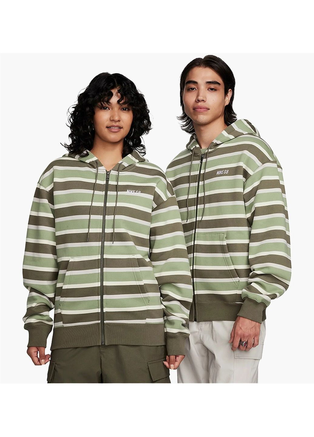 Толстовка унісекс Sb Full-Zip Fleece Skate Hoodie Olive Nike (364662886)