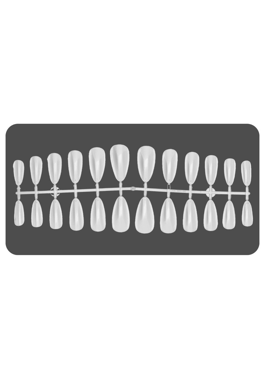 Типсы гелевые для наращивания ногтей форма миндаль С-2, упаковка 240 штук Beleon (338426716)