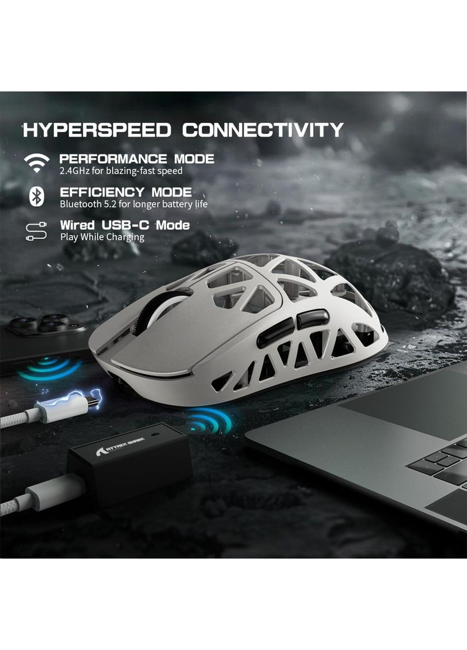 Геймерская беспроводная мышь из магния R2 Coffee, PixArt PAW3950, 8K, 42000DPI ATTACK SHARK (370202776)