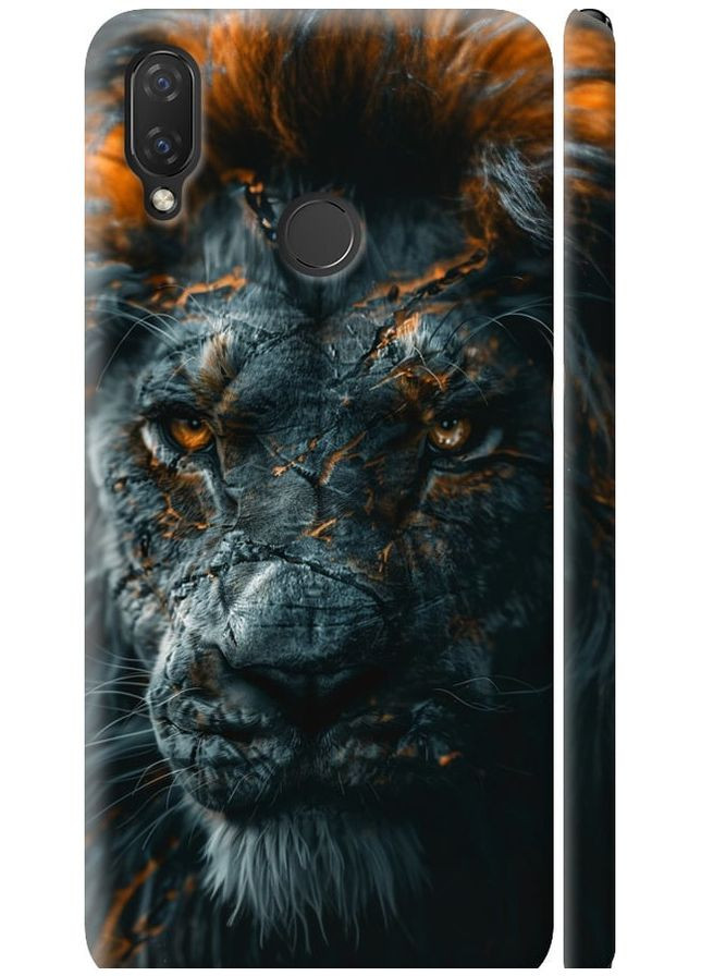 3D пластиковый матовый чехол 'Пламенный лев' для Endorphone Huawei Nova 3i (297657766)