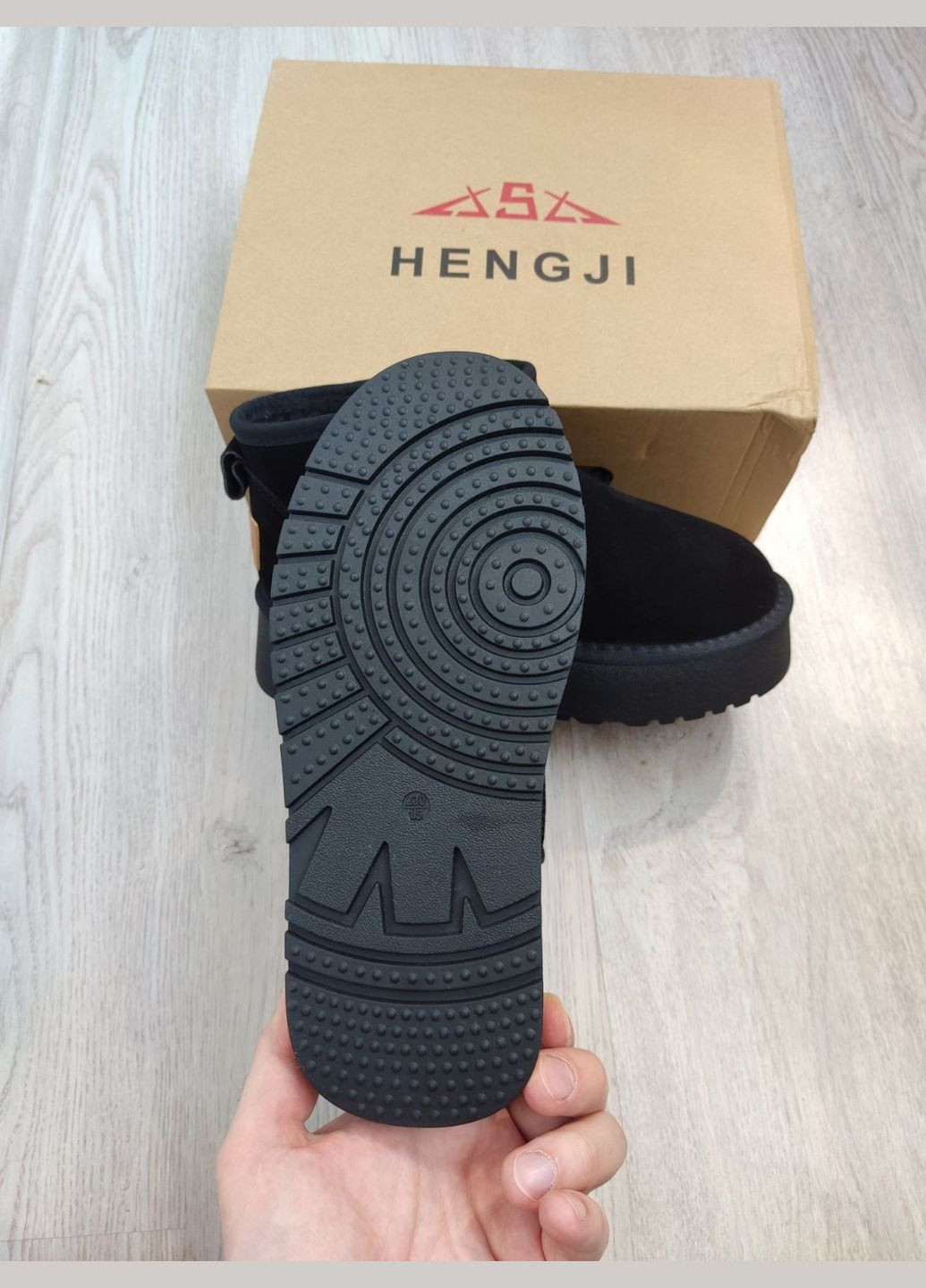 Замшеві уггі на платформі, уггі платформа, угги чорі Hengji (302087210)