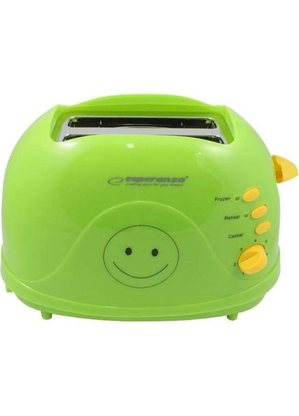 Тостер Smiley EKT003G 750 Вт зелений Esperanza (364104844)