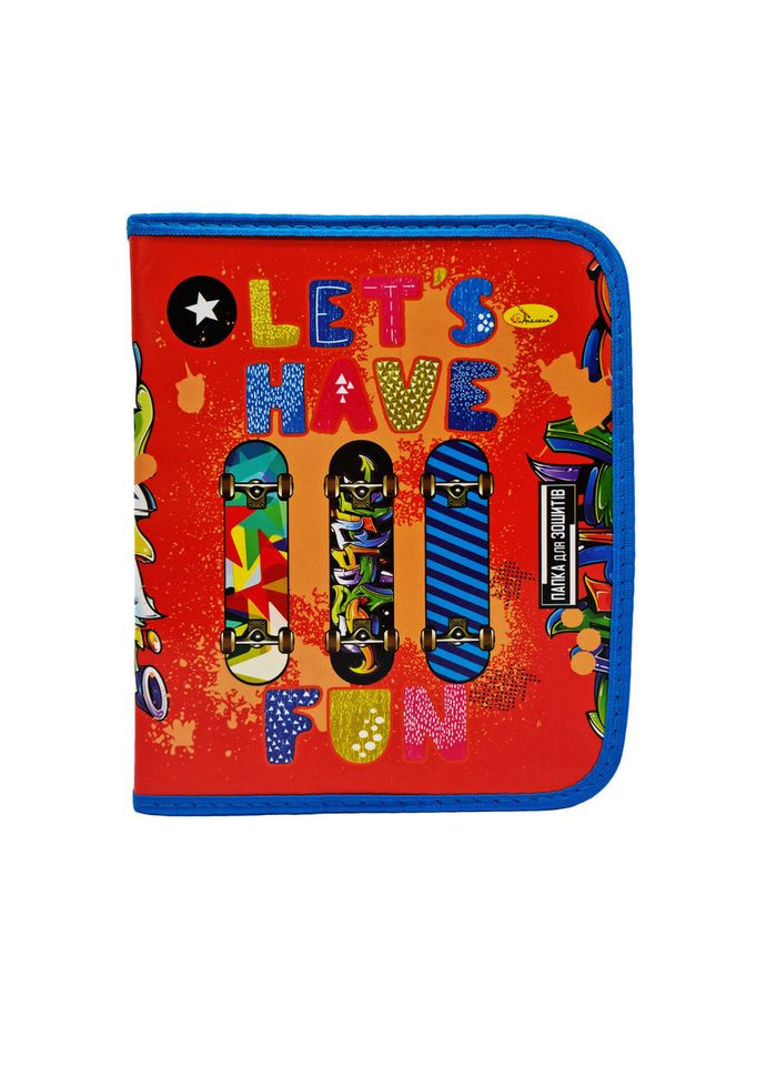 Папка для зошитів В5 Believe in Unicorns ПШ-01-16 на блискавці Let`s have fun Апельсин (361678775)