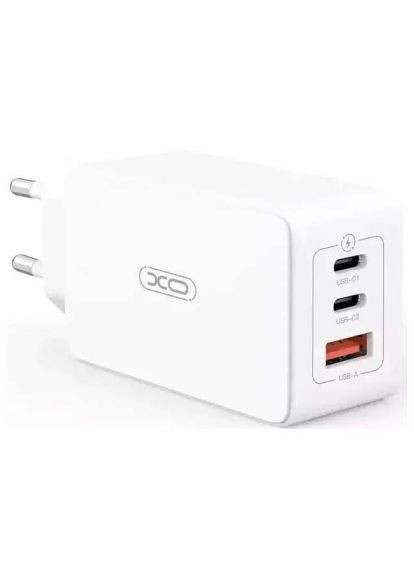 Зарядное устройство для (-CE13-WH) XO CE13 PD65W GaN (2Type-C/1USB) White (369880405)
