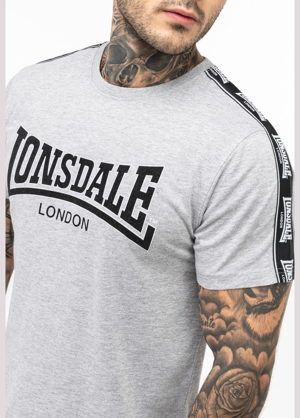 Серая футболка Lonsdale Vementry