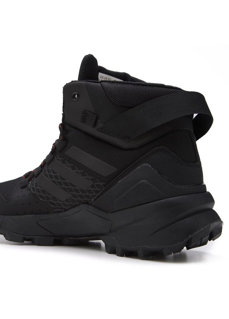 Черные зимние кроссовки мужские adidas terrex gore-tex high black orange fur адидас No Brand