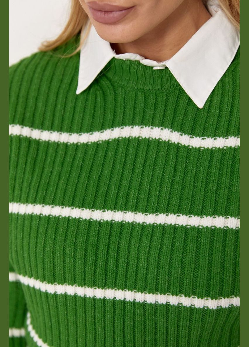 Жіночий в'язаний светр в смужку 74001 Lurex (315810430)