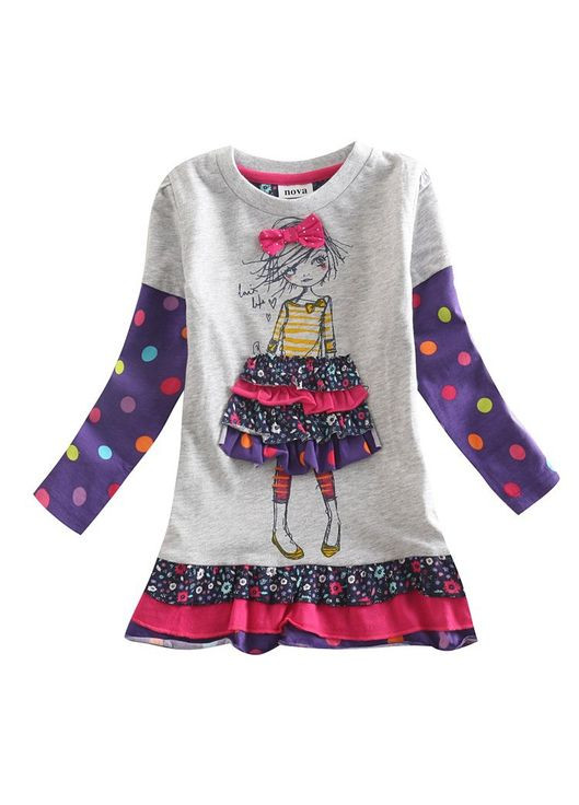 Детская туника с длинным рукавом с девочкой Nova (361377050)