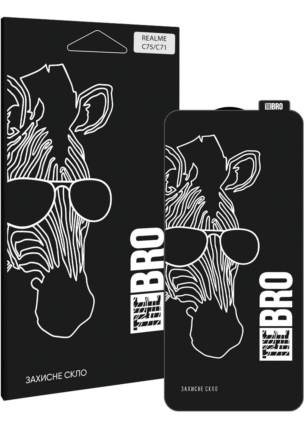 Защитное стекло 3D для Realme C75/C71 (черное) TheBro (373427253)